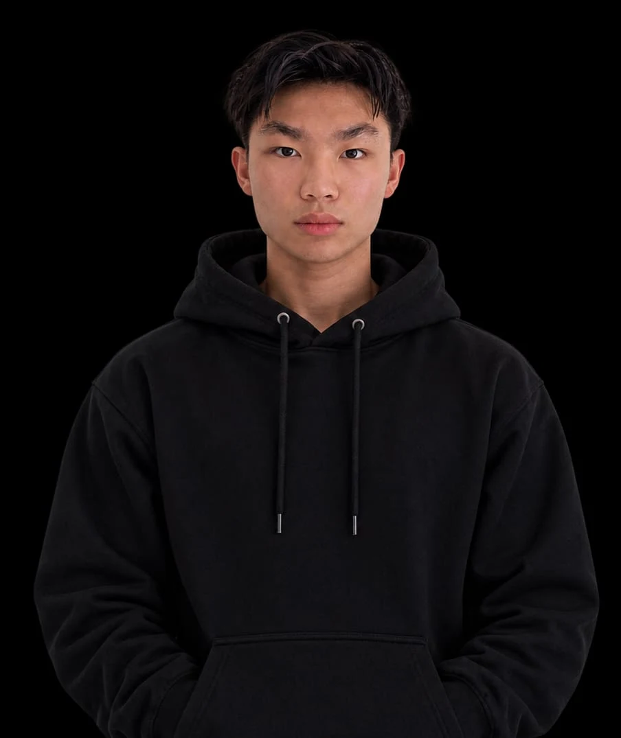 William Jonathan in a black hoodie